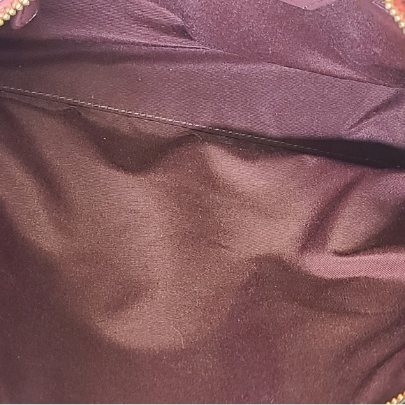 Coach Kacey Pebbled Leather Satchel Handbag Red Gold Hardware Crossbody - Picture 8 of 9